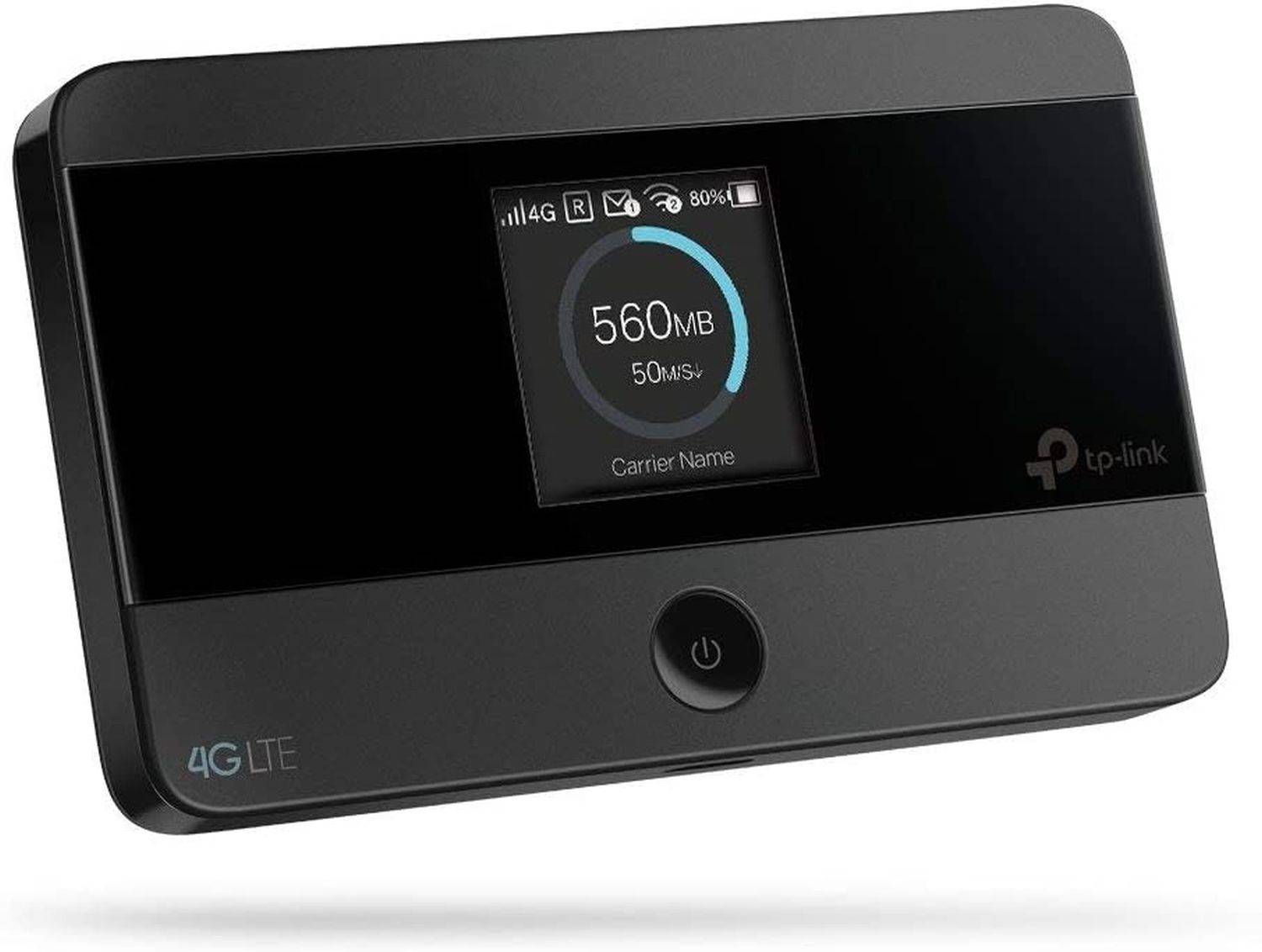 TP-Link M7350 mobiler WLAN Router 4G/LTE bis zu 150Mbit/s Download/ 50Mbit/s Upload, Hotspot, Cat4, LCD Display Schwarz