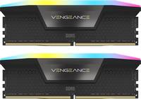 Zwei Corsair Vengeance DDR5-RAM-Sticks mit RGB-Farbverlauf-Lichtleisten oben.