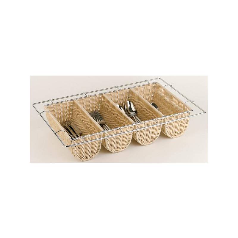 APS Besteckbehälter BUFFET GN 1/1, 4 Fächer, hellbeige