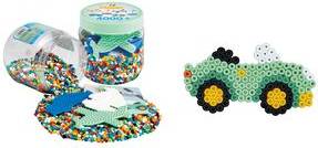 Hama Bügelperlen midi + Stiftplatten, in Kunststoffdose Durchmesser Bügelperle midi: 5,0 mm, Bügelperlen farbig