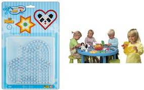 Hama Stiftplatten ''Herz, Stern'', im Blister für Bügelperlen maxi