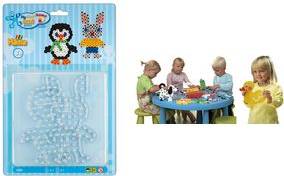 Hama Stiftplatten ''Pinguin, Kaninchen'', im Blister für Bügelperlen maxi