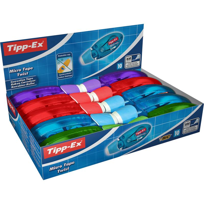 Tipp-Ex Korrekturroller "Micro Tape Twist", 10er Display