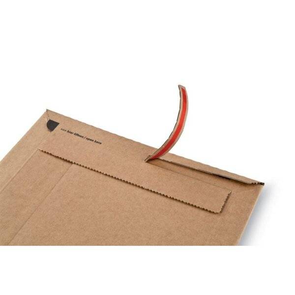 Versandtaschen Wellpappe 570x420x50 mm braun.