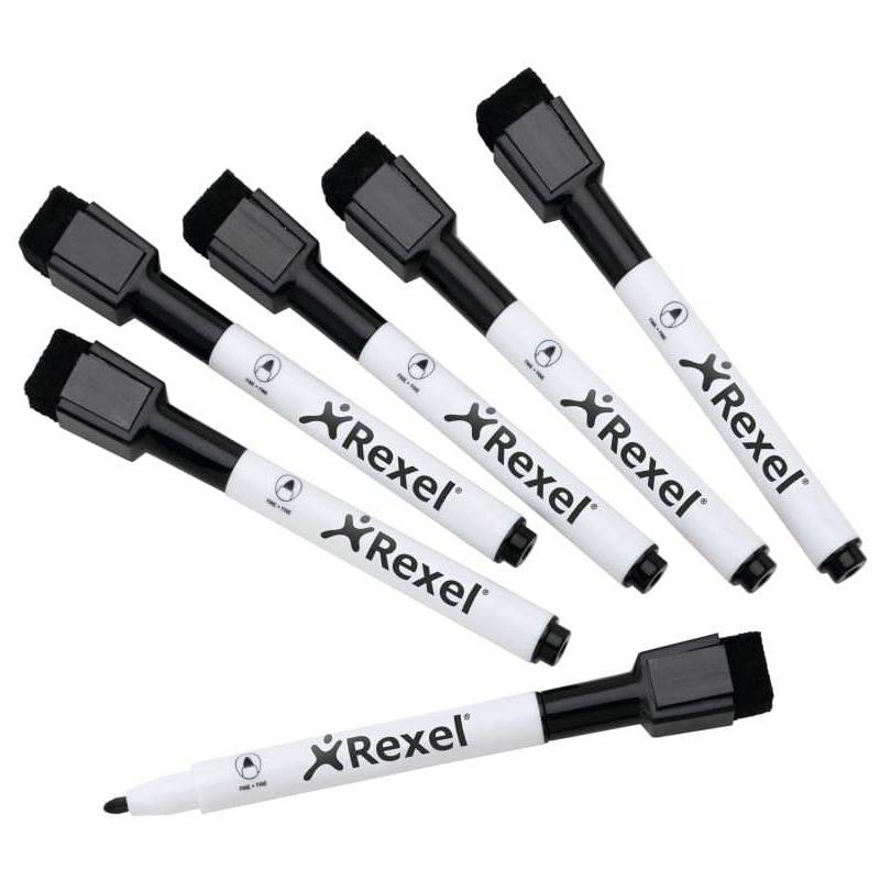 nobo Whiteboard-Marker, schwarz, 6er Set