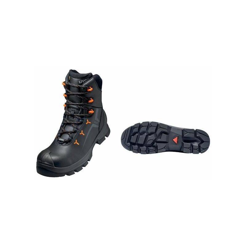 uvex 2 VIBRAM Winterschnürstiefel S3, schwarz/orange, Gr. 38