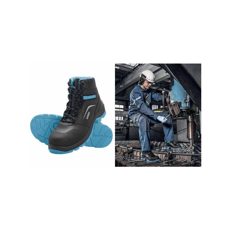 uvex 2 xenova Schnürstiefel S3, schwarz/blau, Gr. 40