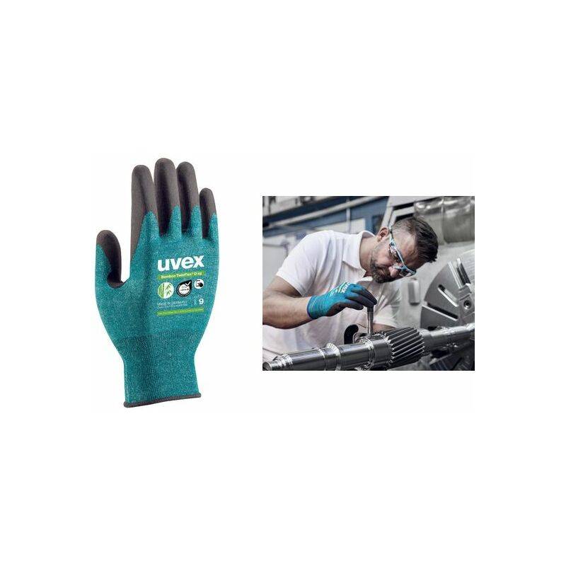 uvex Schnittschutz-Handschuh Bamboo TwinFlex D xg, Größe 6
