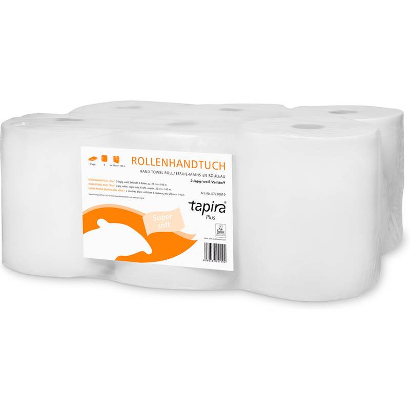 Tapira Handtuchrolle Plus, 2-lagig, weiß, 140 m