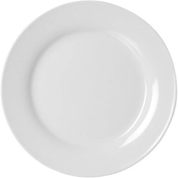 Speiseteller flach Bianco - 24 cm Porzellan weiß 6 Stück.