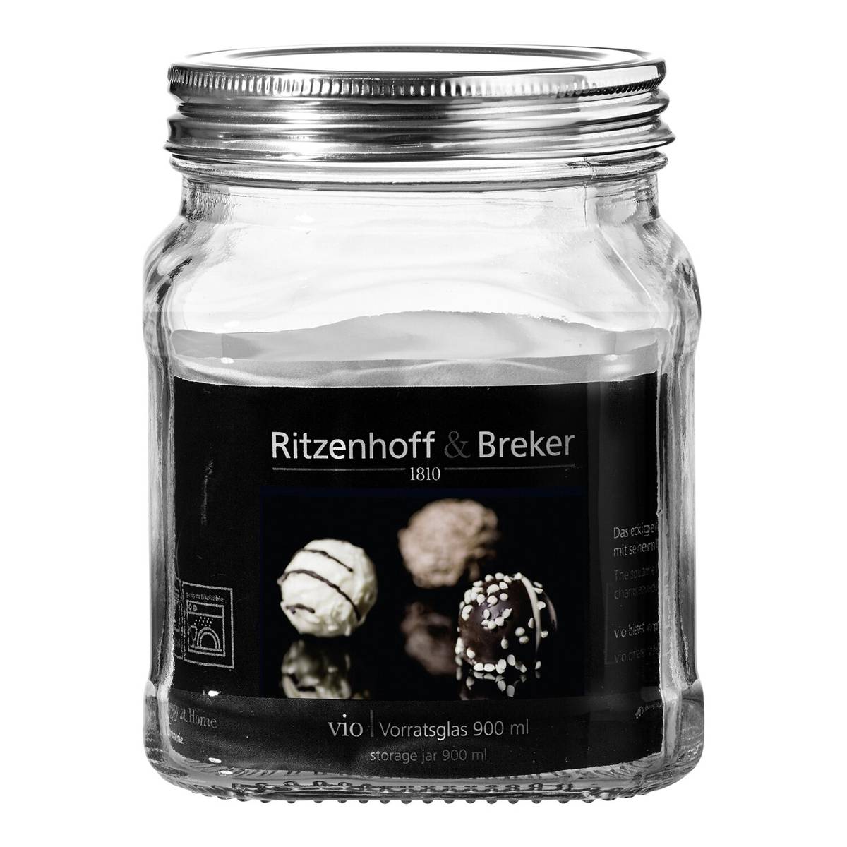 Ritzenhoff und Breker Vio Vorratsglas eckig glatt 900 ml