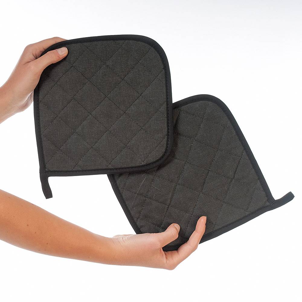 Topflappen Flamestar, Canvas, universal, schwarz, B: 19,5cm, L: 19,5cm