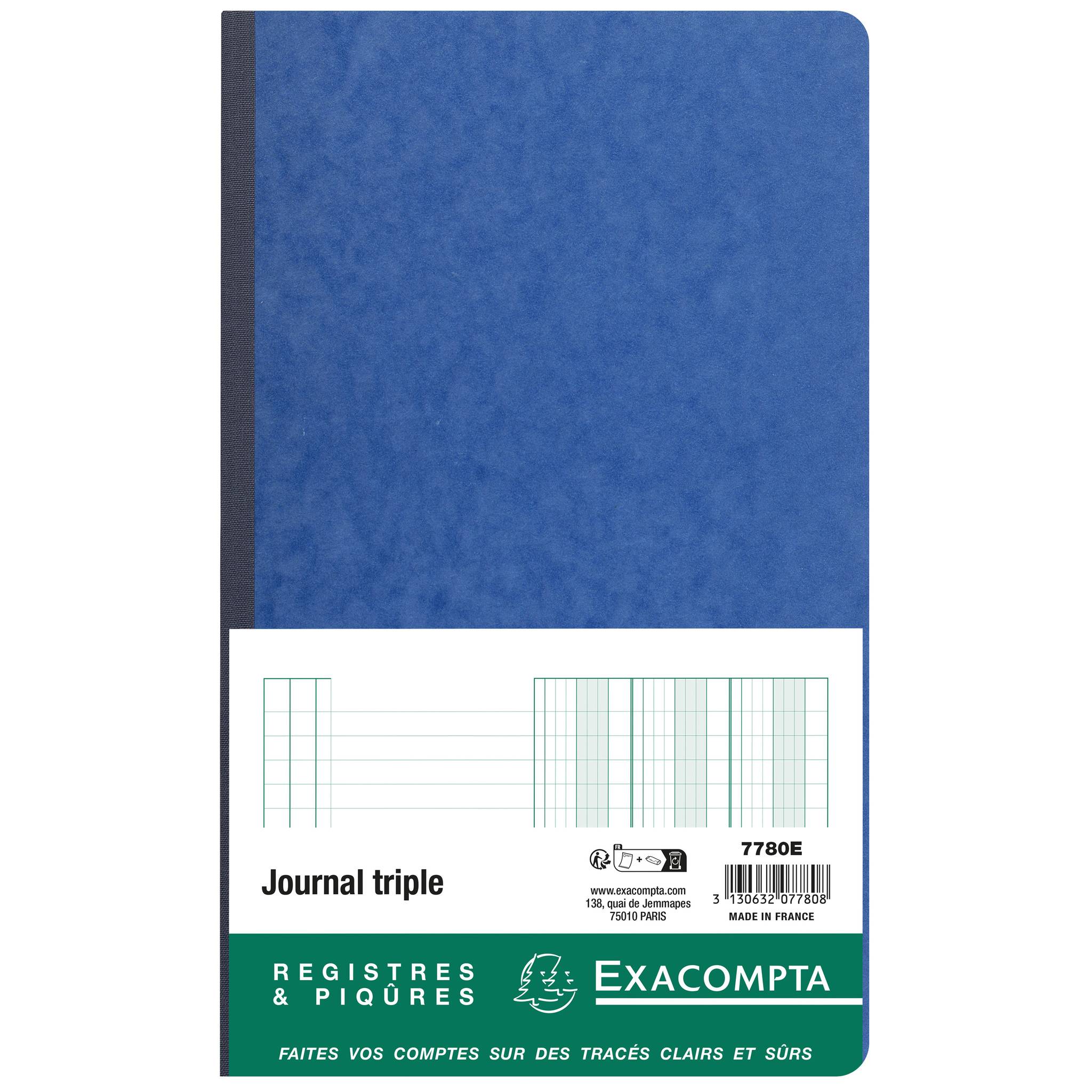 Exacompta Accounts Journal 32x19.5cm 80pg 38 Lines - Farben sortiert - 7780E