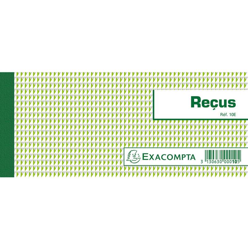EXACOMPTA Carnet à souche "Reçus", 90 x 130 mm horizontal