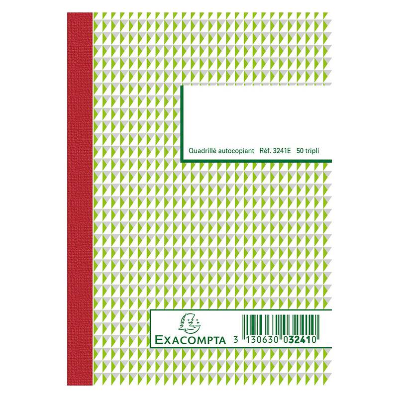 EXACOMPTA Manifold "Quadrillé", 148 x 105 mm, tripli