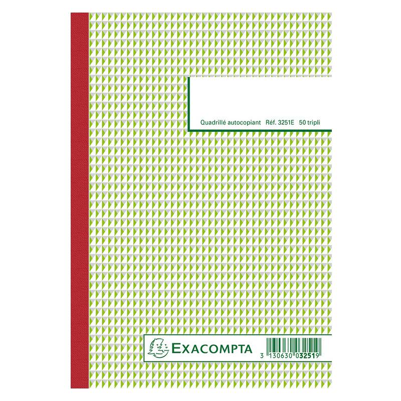 EXACOMPTA Manifold "Quadrillé", 210 x 148 mm, tripli