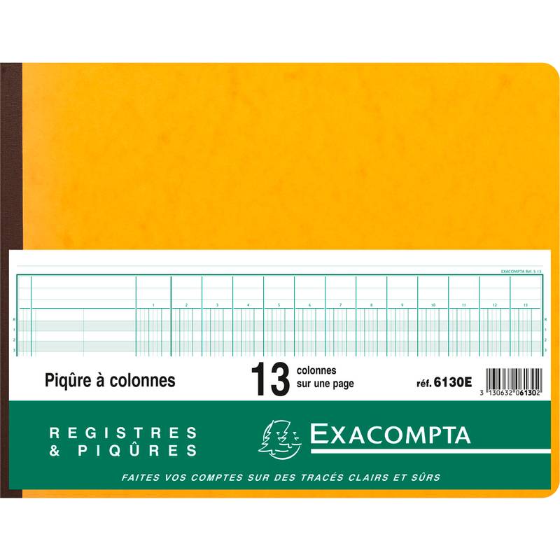 EXACOMPTA Piqûre à colonnes, 13 colonnes, 31 lignes