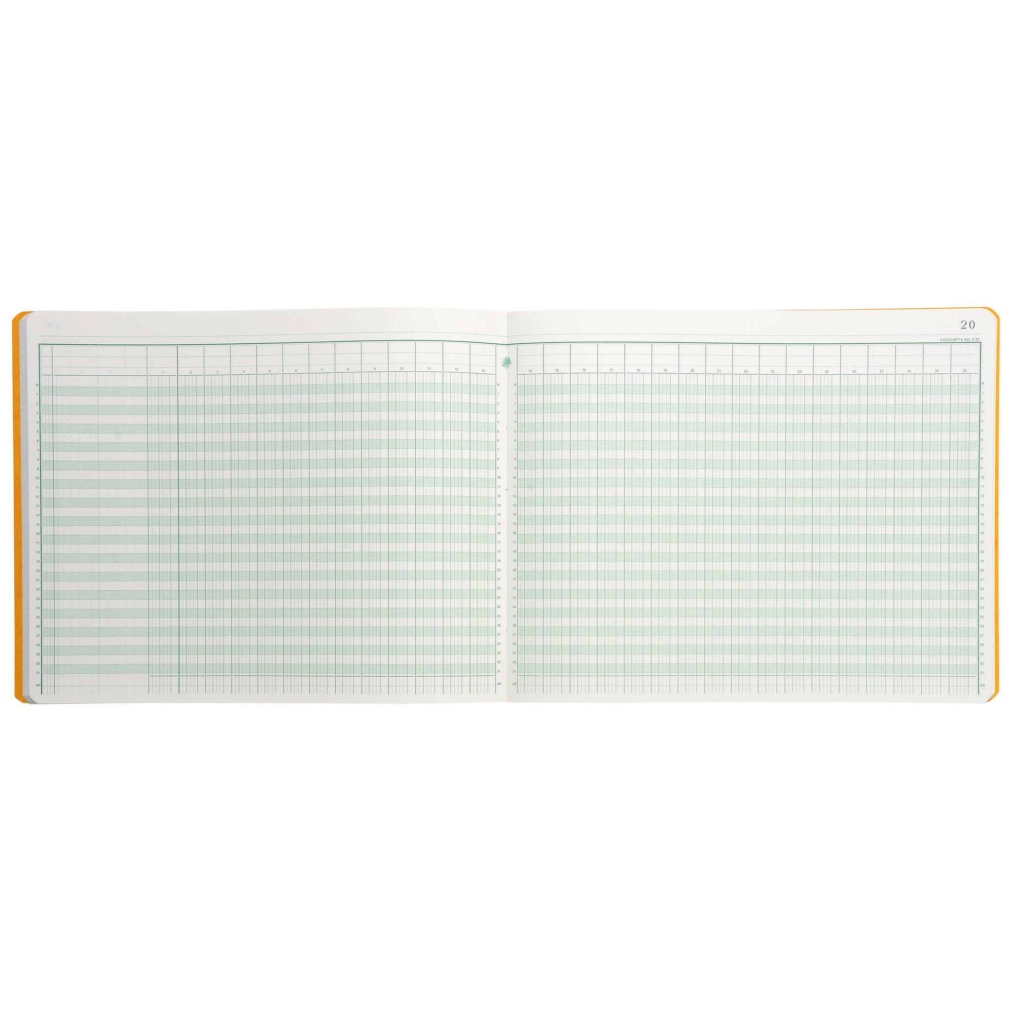 Exacompta Geschäftsbuch 30 Kolonnen 25x32 cm 80S - Farben sortiert - 6300E