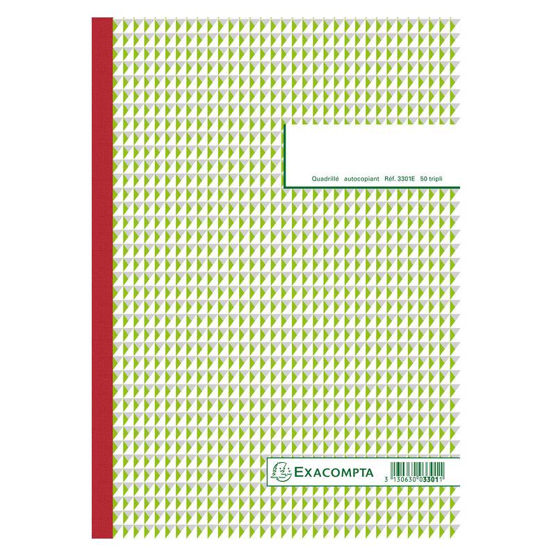 EXACOMPTA Manifold "Quadrillé", 297 x 210 mm, tripli