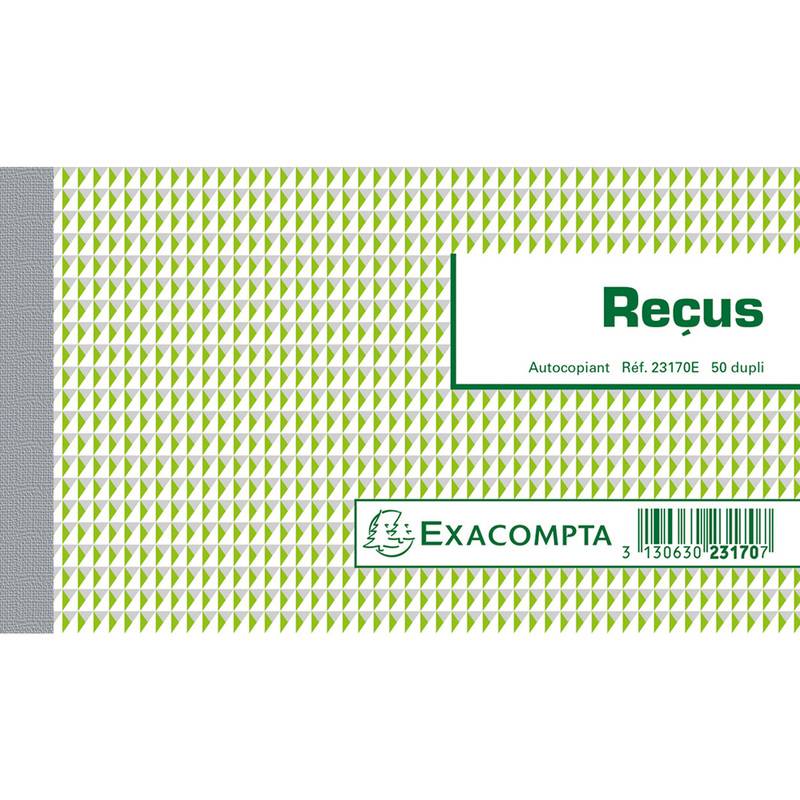 EXACOMPTA Manifold "Reçus", 105 x 180 mm, dupli