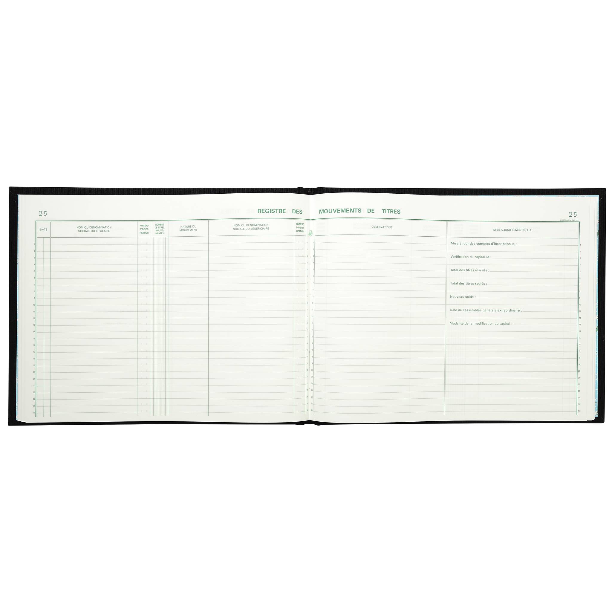 Exacompta Wertpapierbewegungen 24x32 cm 100S - Schwarz 91E