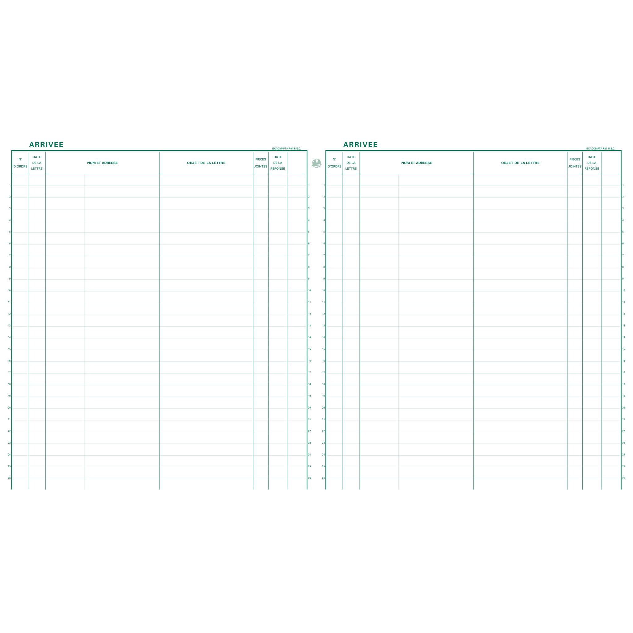 Exacompta Heft für Posteingang 32x27cm 200S - Blau - 4402E