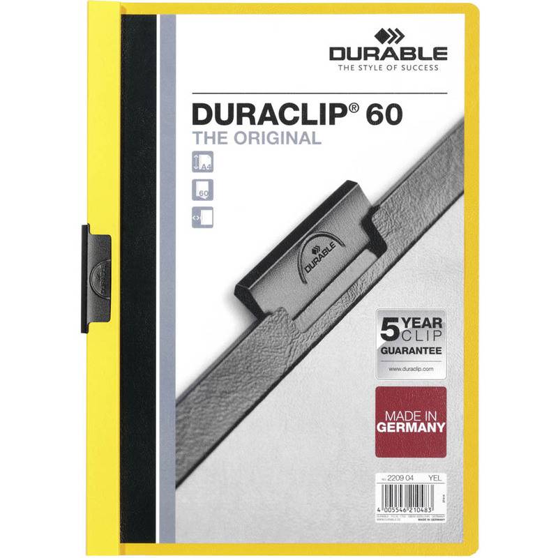 DURABLE Klemmhefter DURACLIP ORIGINAL 60, DIN A4, gelb