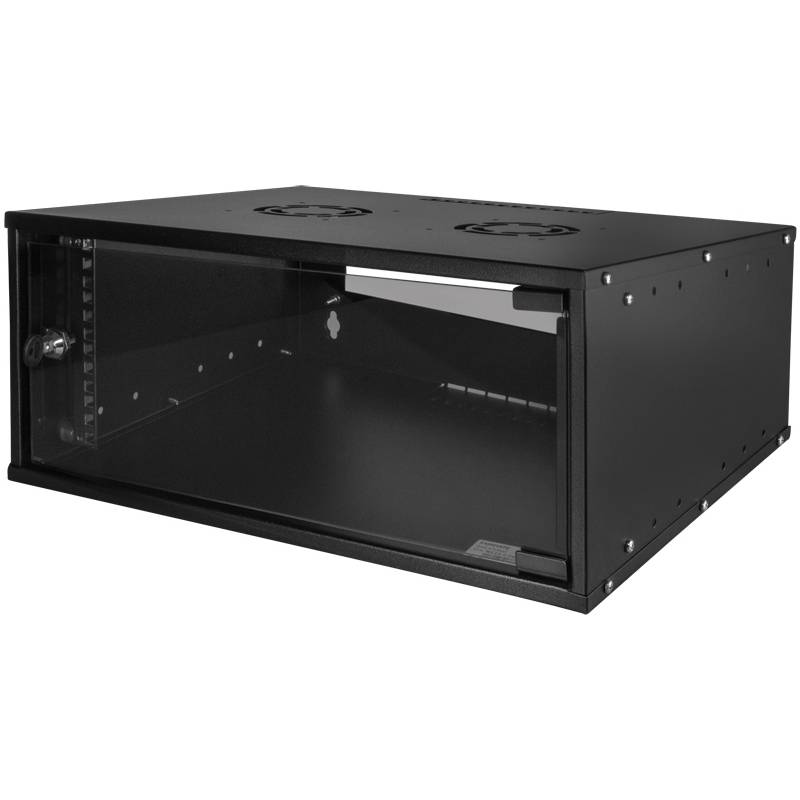 LogiLink 19" Wandverteiler ECO, 4 HE, montiert, schwarz