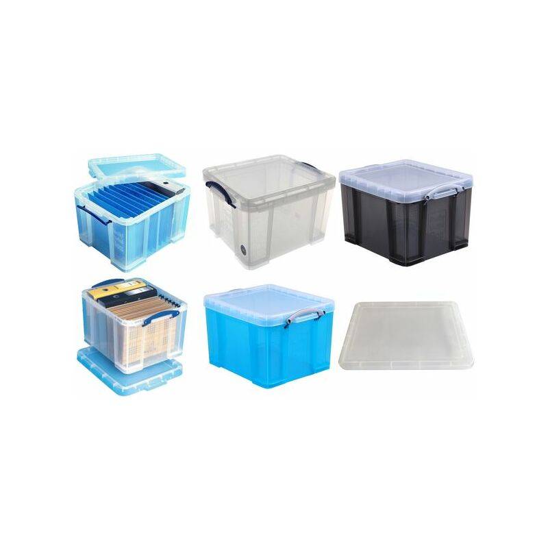 Really Useful Box Aufbewahrungsbox 35 Liter, transparent