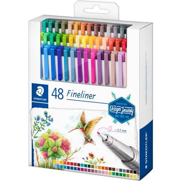 Fineliner triplus ca. 0,3 mm Design Journey farbig sortiert VE=48 Stück