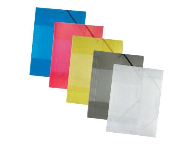Folia - Aktenbox - für A4 - farbig sortiert (Packung mit 5)