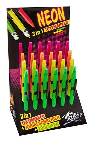 Wedo Touch Pen 3-in-1 NEON, Universal, Universal, Gemischte Farben, 130 mm, 175 mm, 290 mm