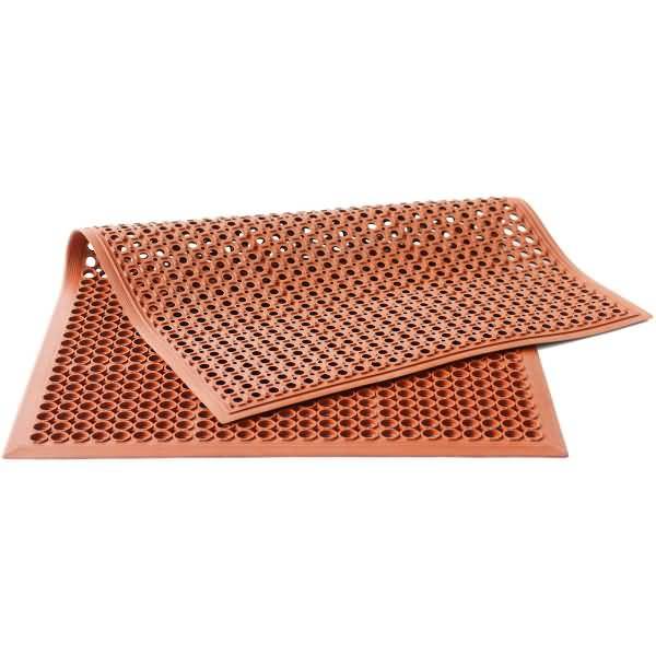 Arbeitsplatzmatte Yoga Grip Food 90x150cm rot