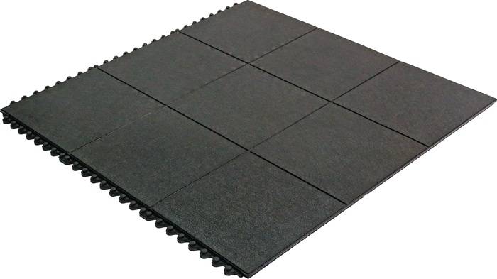 Arbeitplatzbodenbelag Yoga Solid Oil Fertigmatte L900xB900xS17mm schwarz