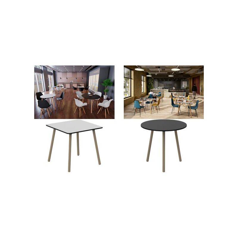 PAPERFLOW Bistrotisch PALOMBA, Durchmesser: 800 mm, weiß