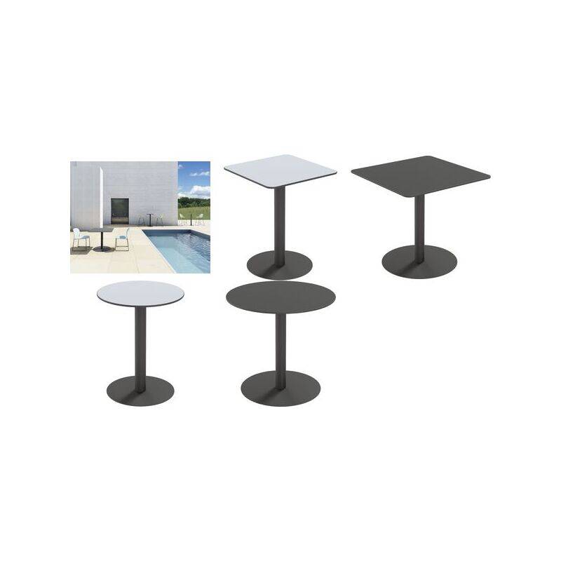 PAPERFLOW Gartentisch CROSS, (B)600 x (T)600 mm, grau