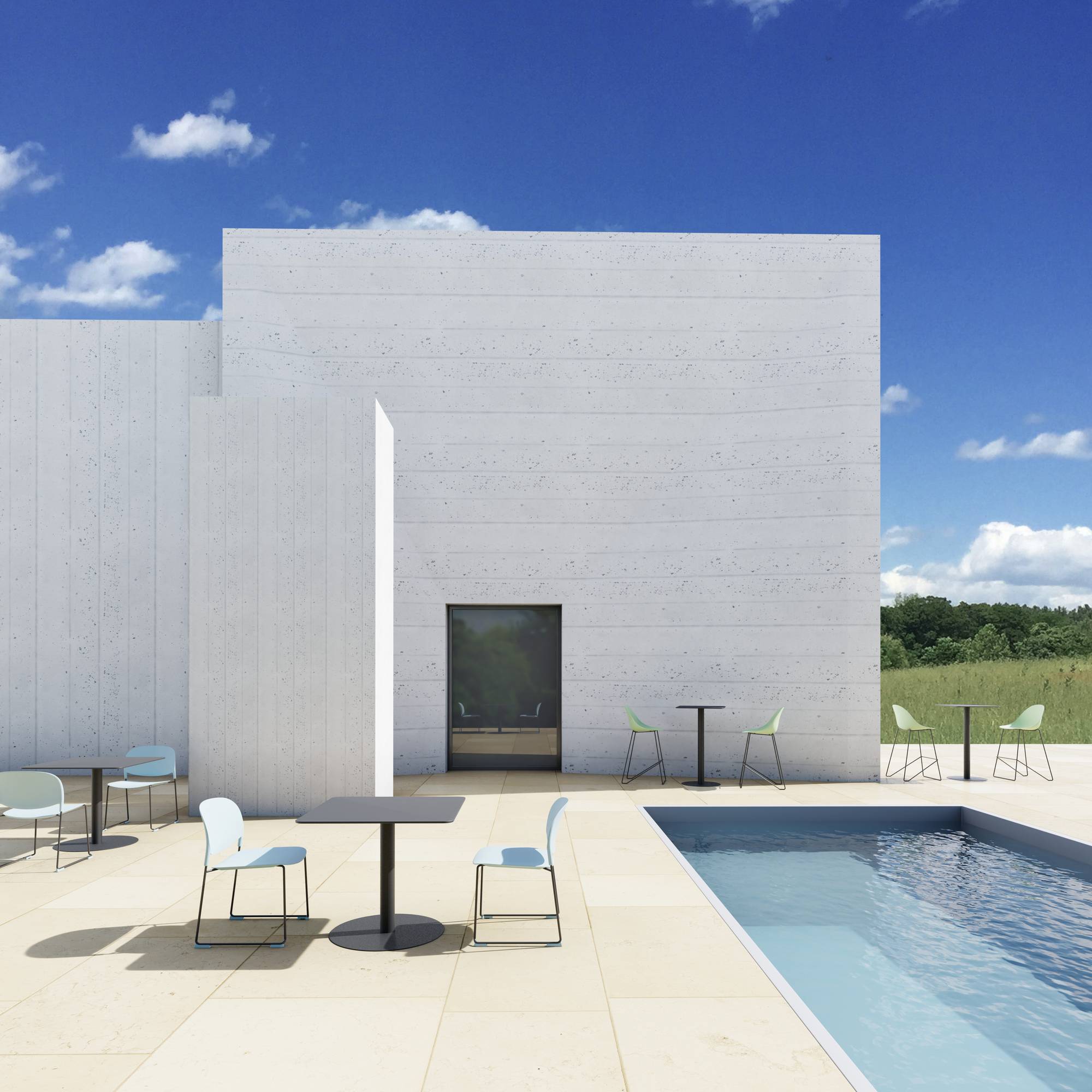 Paperflow Bistrotisch Cross TRCROS60H.02 rund 60x110cm gr