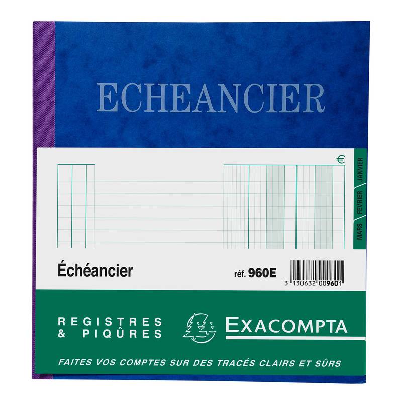 EXACOMPTA Geschäftsbuch "Echéancier", 210 x 190 mm