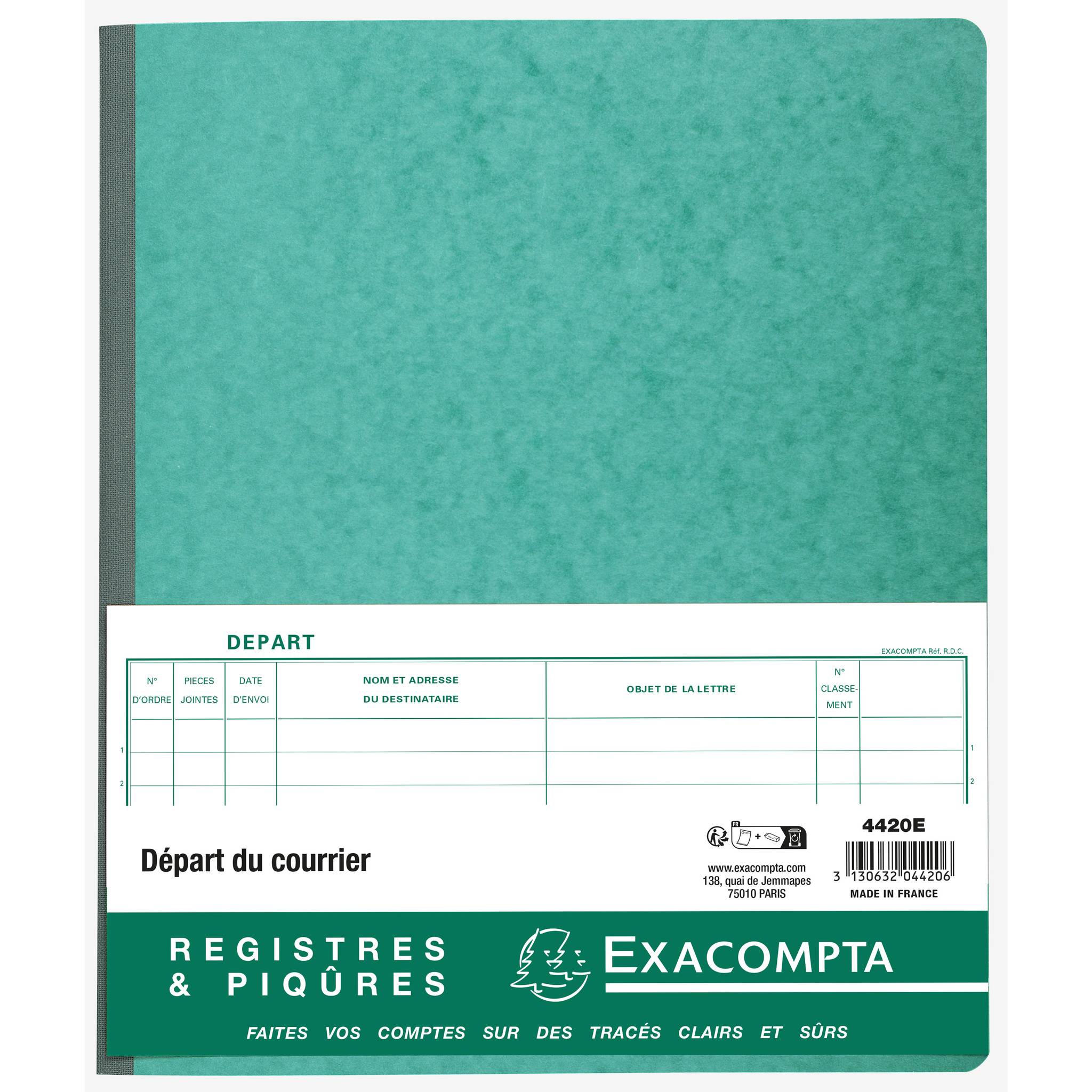 Exacompta Heft für Postausgang 32x27cm 80S - Farben sortiert - 4420E