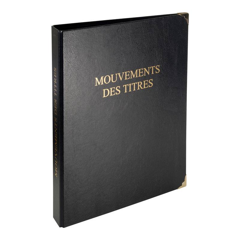 EXACOMPTA Reliure "Mouvements des titres",classeur 4 anneaux