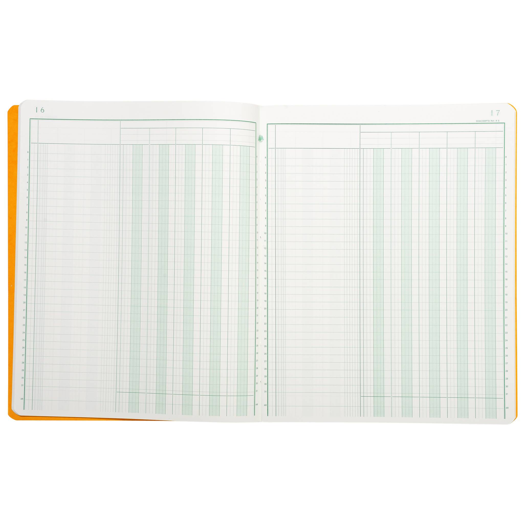 Exacompta Account Book 5 Columns 21 Lines 80 Page - Farben sortiert - 4050E