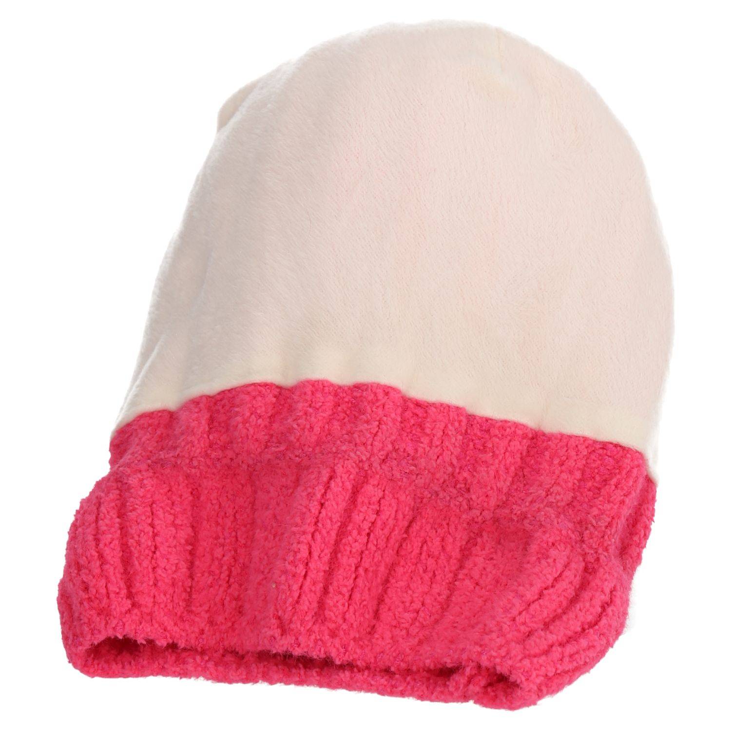 Wintermütze warm Winter Mütze Strick-Mütze Kunstfell Bommel-Mütze One-Size Herren Damen Unisex Pink