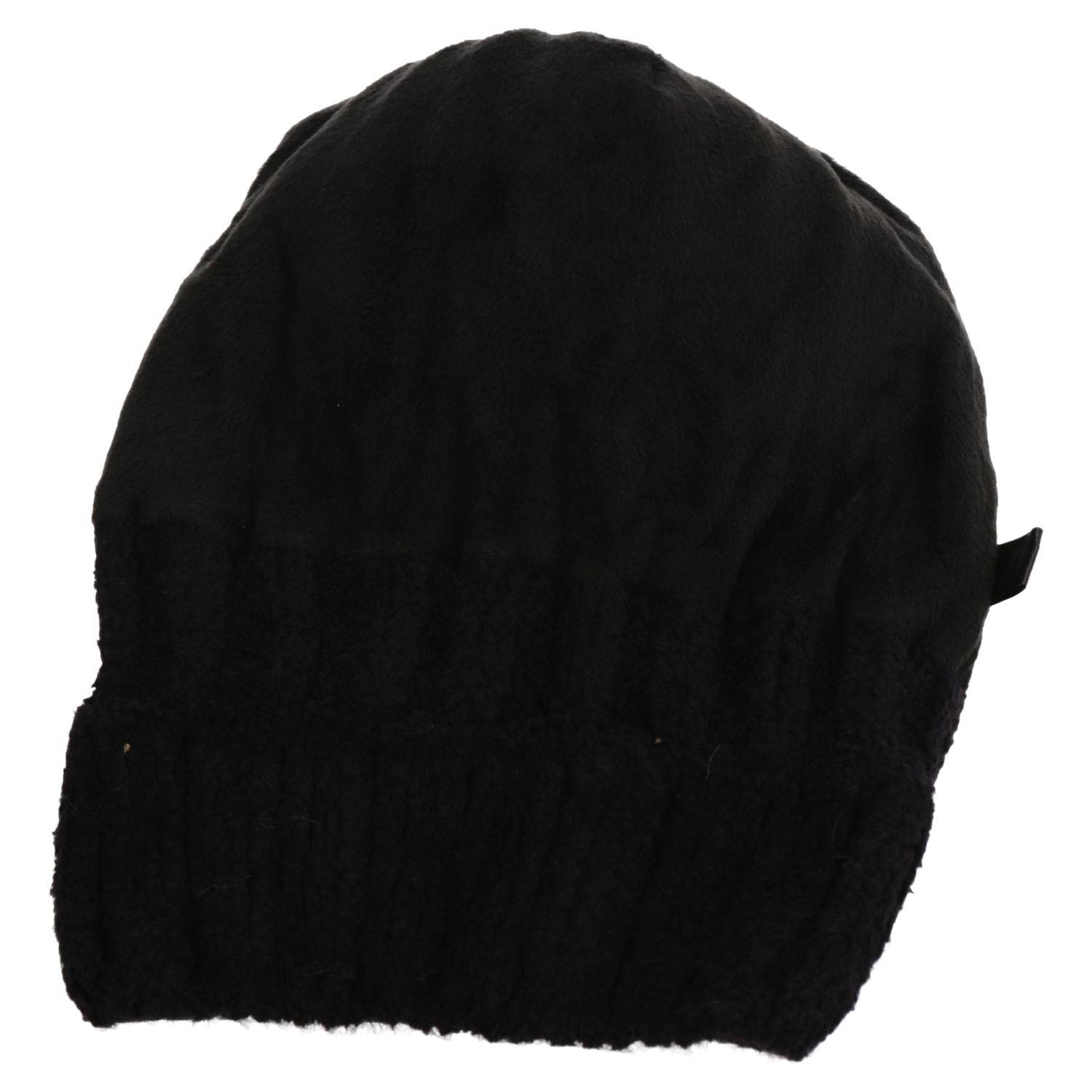 Wintermütze warm Winter Mütze Strick-Mütze Kunstfell Bommel-Mütze One-Size Herren Damen Unisex Schwarz