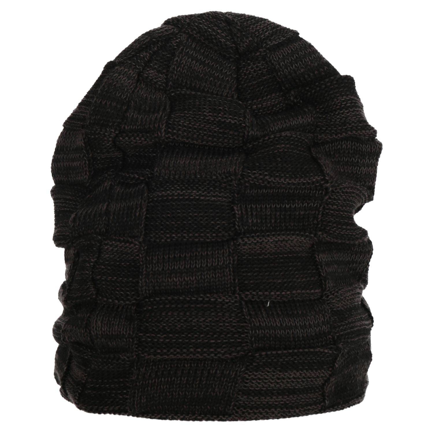 Wintermütze warm Winter Mütze Strick-Mütze Beanie-Mütze One-Size Herren Damen Unisex Schwarz