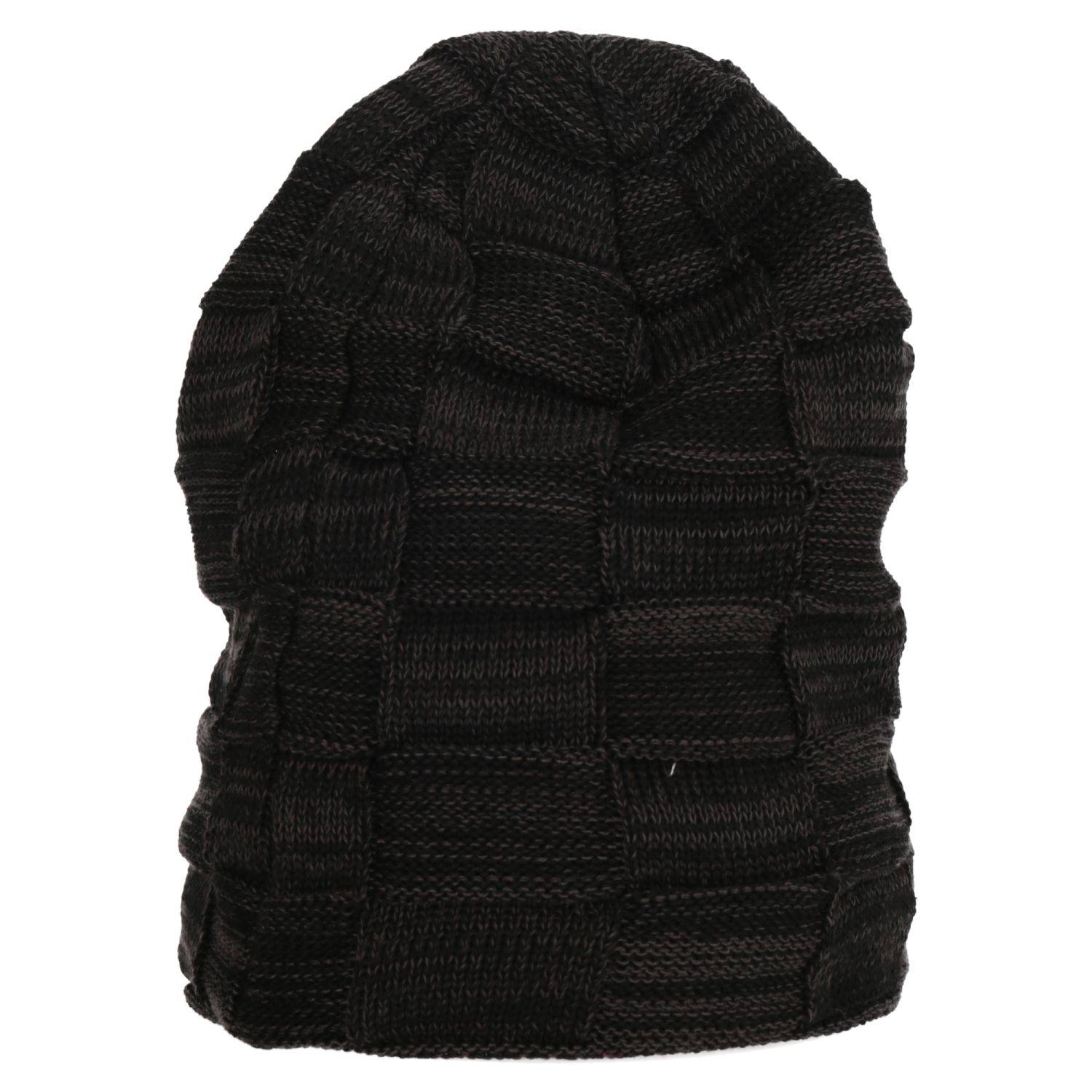 Wintermütze warm Winter Mütze Strick-Mütze Beanie-Mütze One-Size Herren Damen Unisex Schwarz