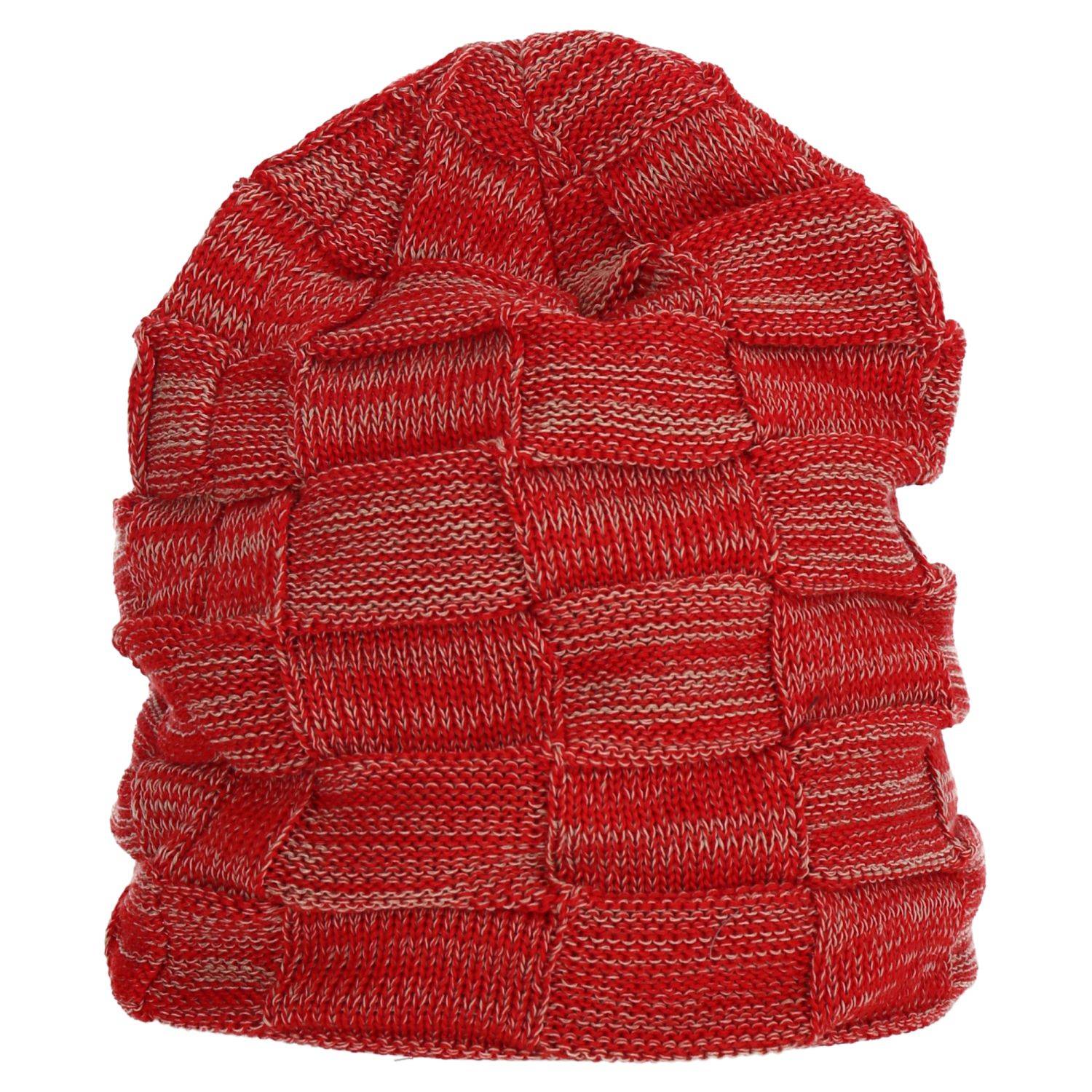 Wintermütze warm Winter Mütze Strick-Mütze Beanie-Mütze One-Size Herren Damen Unisex Rot