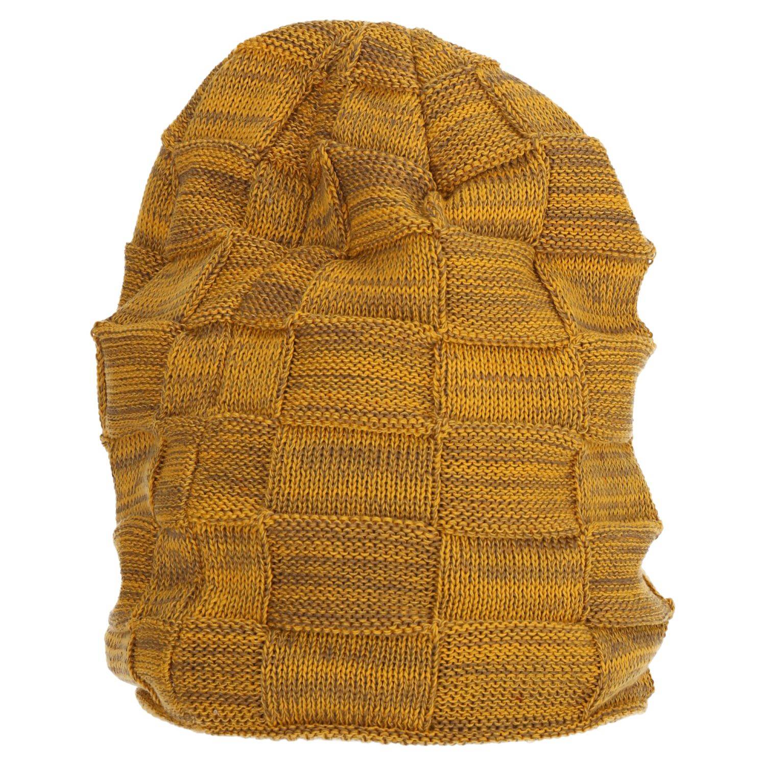 Wintermütze warm Winter Mütze Strick-Mütze Beanie-Mütze One-Size Herren Damen Unisex Gelb