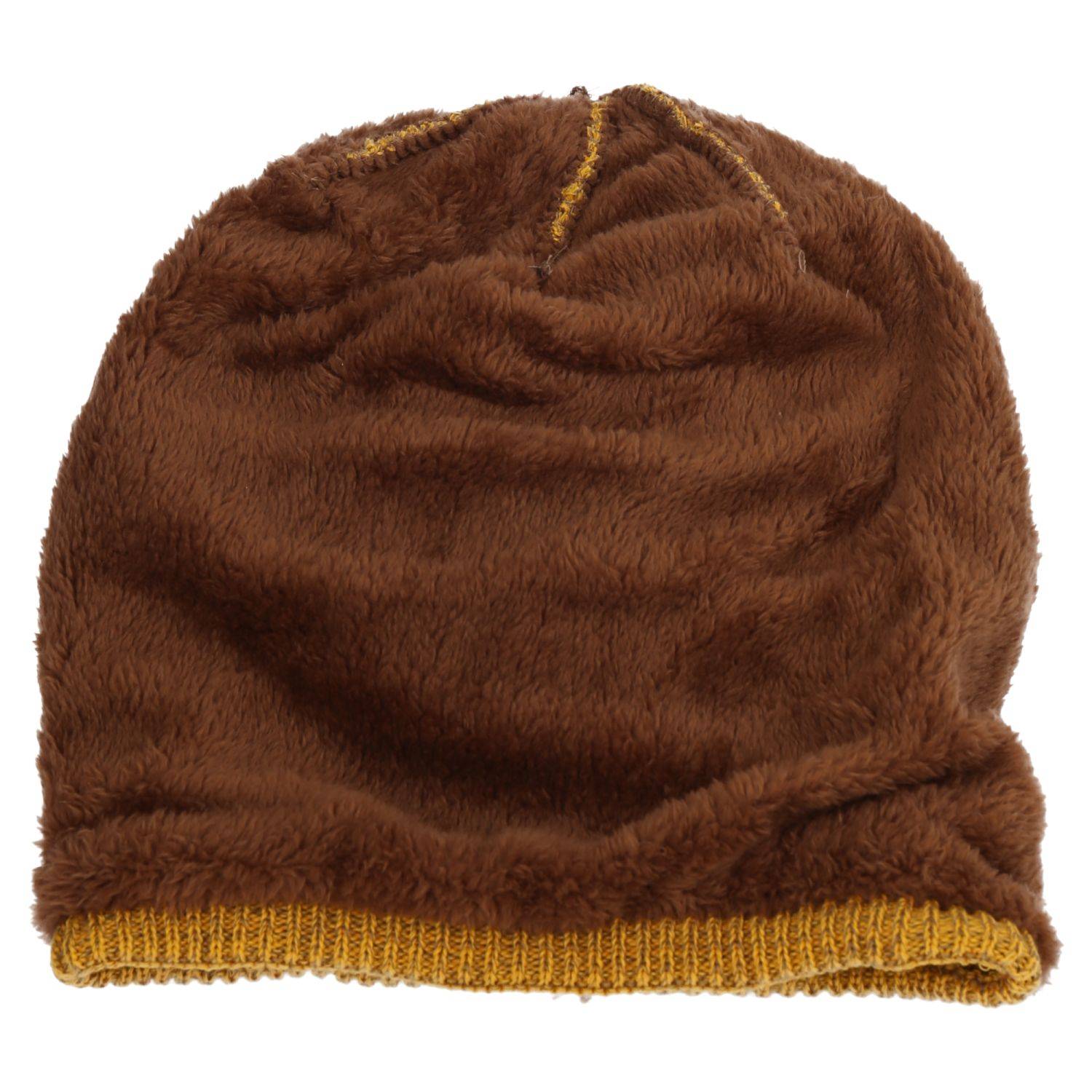 Wintermütze warm Winter Mütze Strick-Mütze Beanie-Mütze One-Size Herren Damen Unisex Gelb