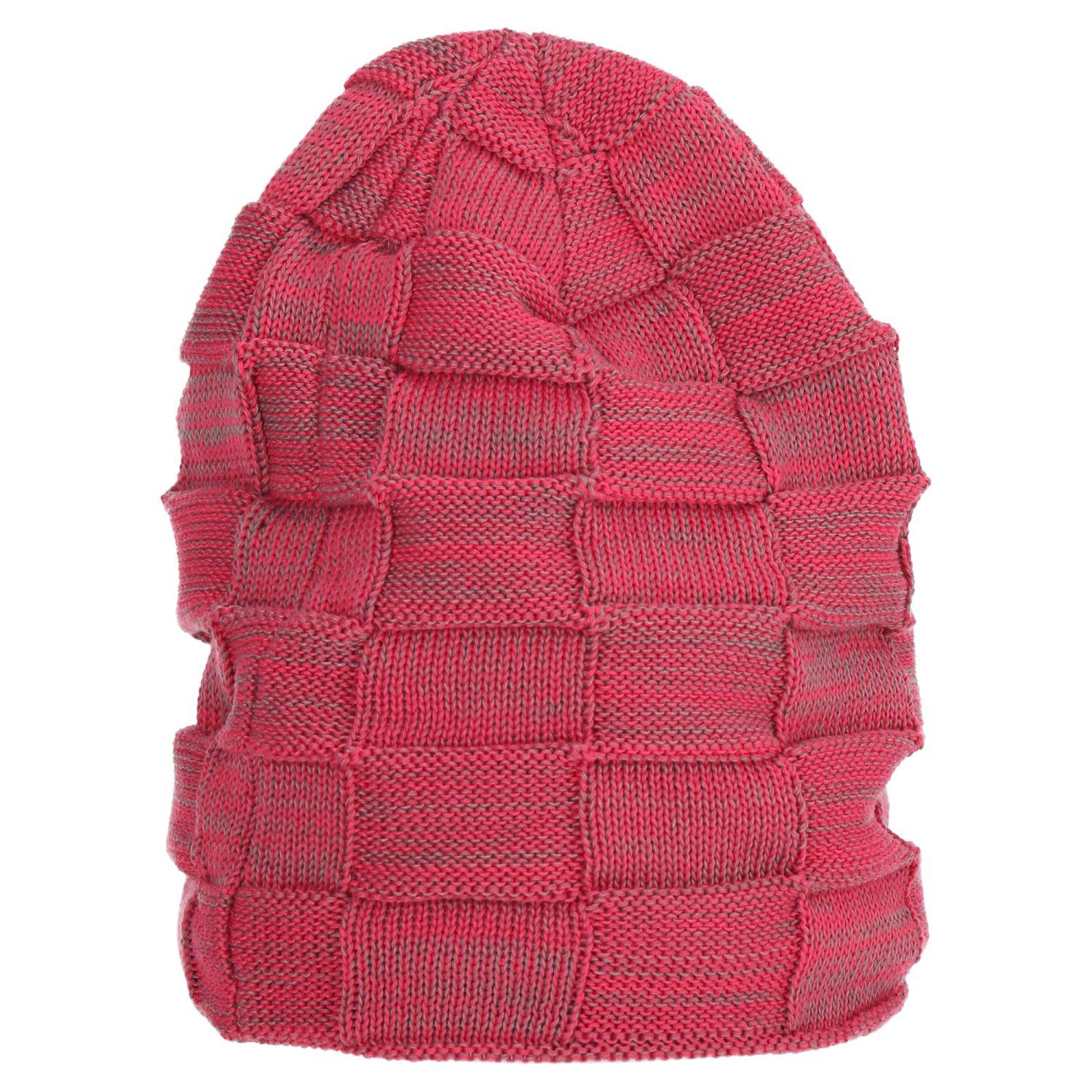 Wintermütze warm Winter Mütze Strick-Mütze Beanie-Mütze One-Size Herren Damen Unisex Pink