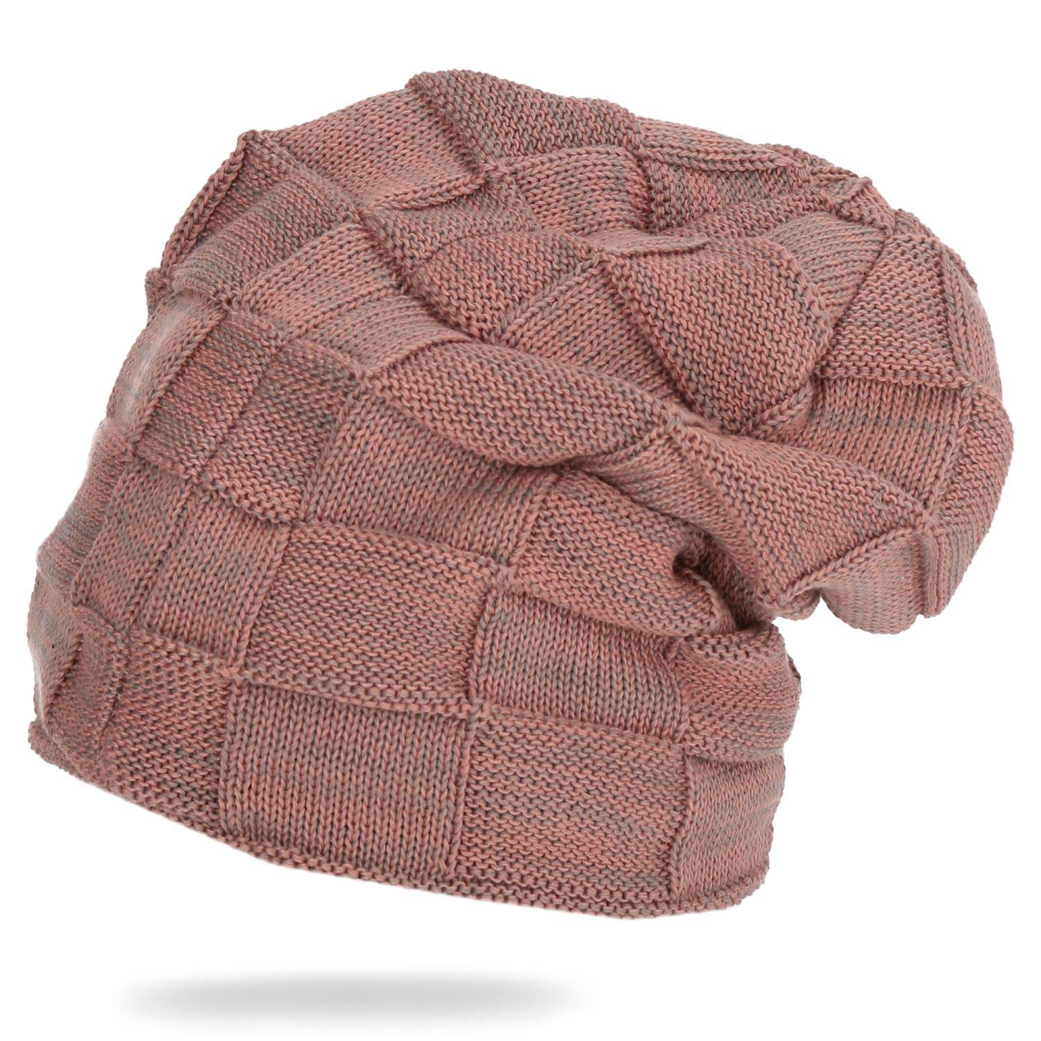 Wintermütze warm Winter Mütze Strick-Mütze Beanie-Mütze One-Size Herren Damen Unisex Rosa